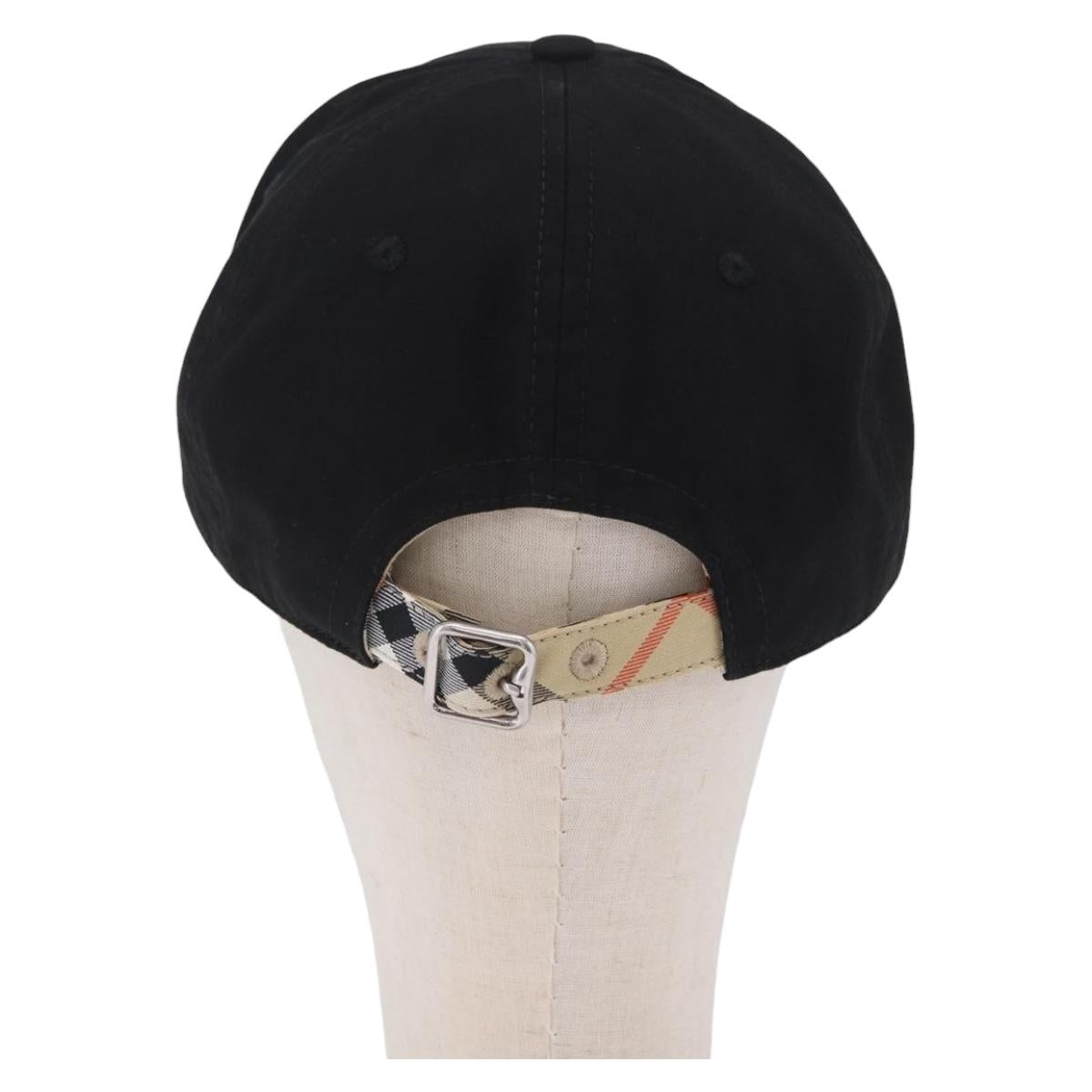 BURBERRY Novachek Cap Canvas XL Black Silver Auth 202726M
