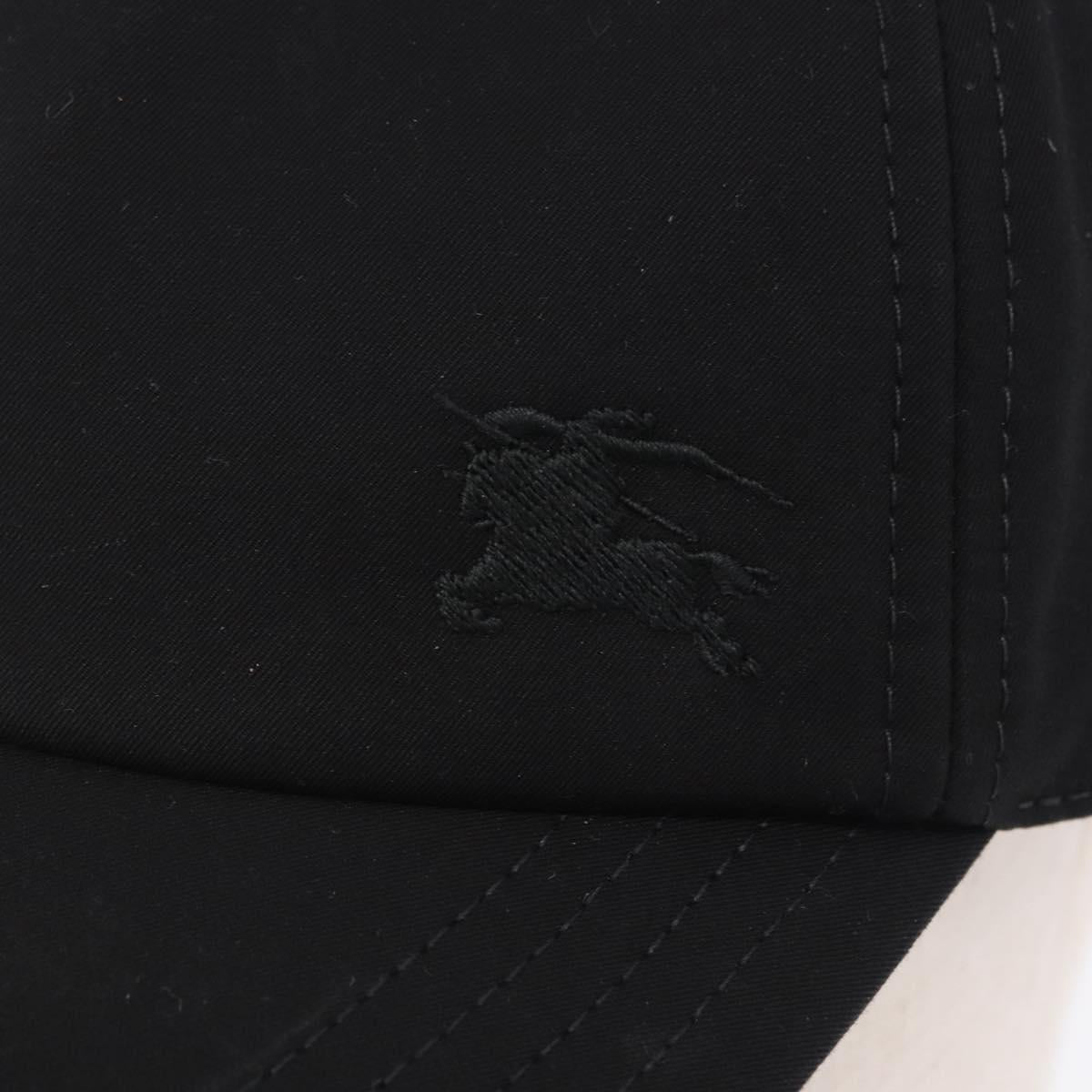 BURBERRY Novachek Cap Canvas XL Black Silver Auth 202726M