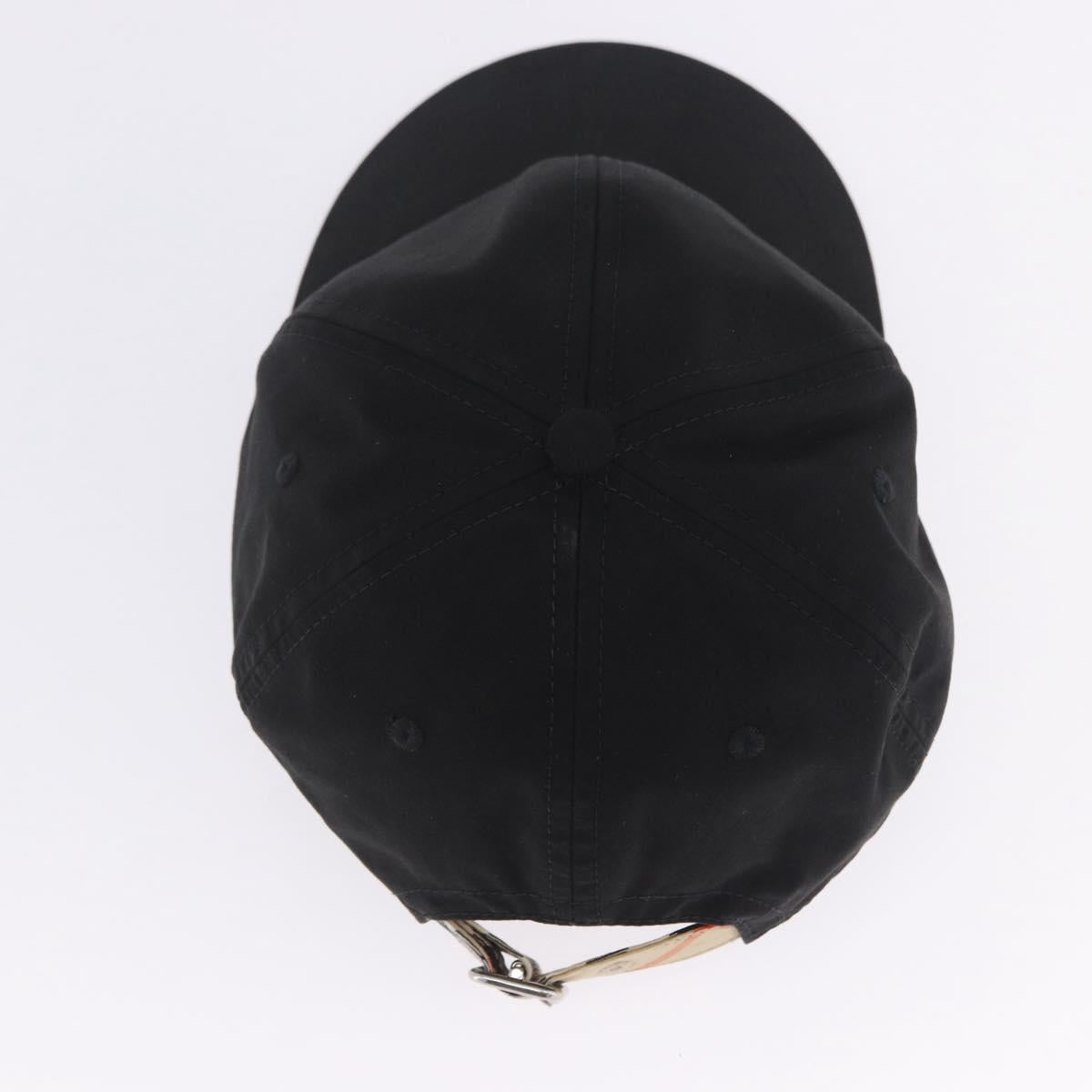 BURBERRY Novachek Cap Canvas XL Black Silver Auth 202726M