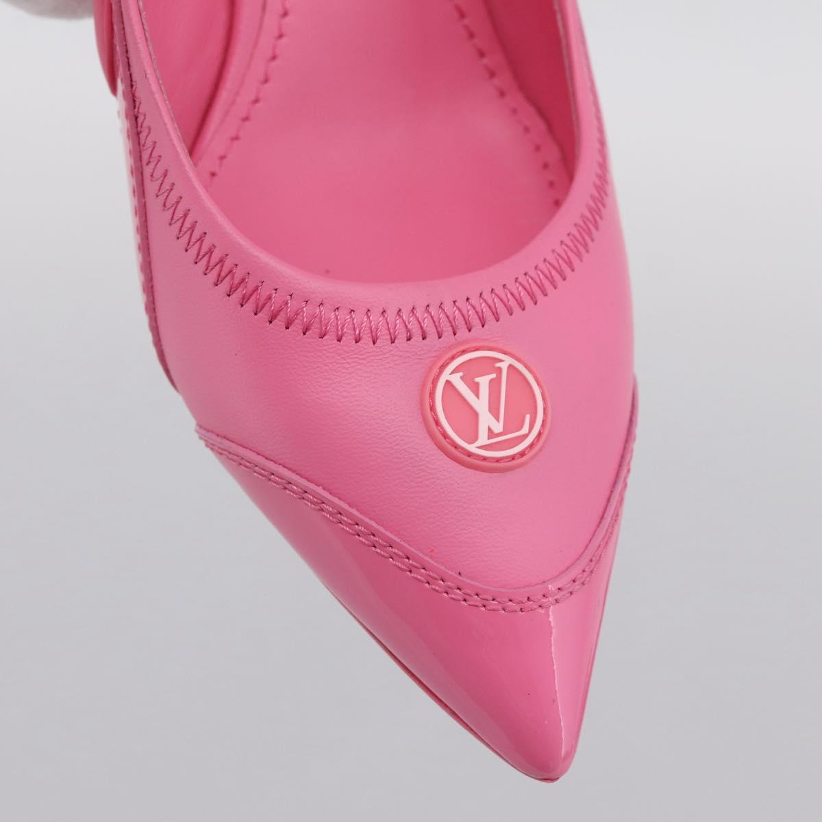LOUIS VUITTON Arclight Pointed Toe Pumps Leather Pink LV Auth 202728M