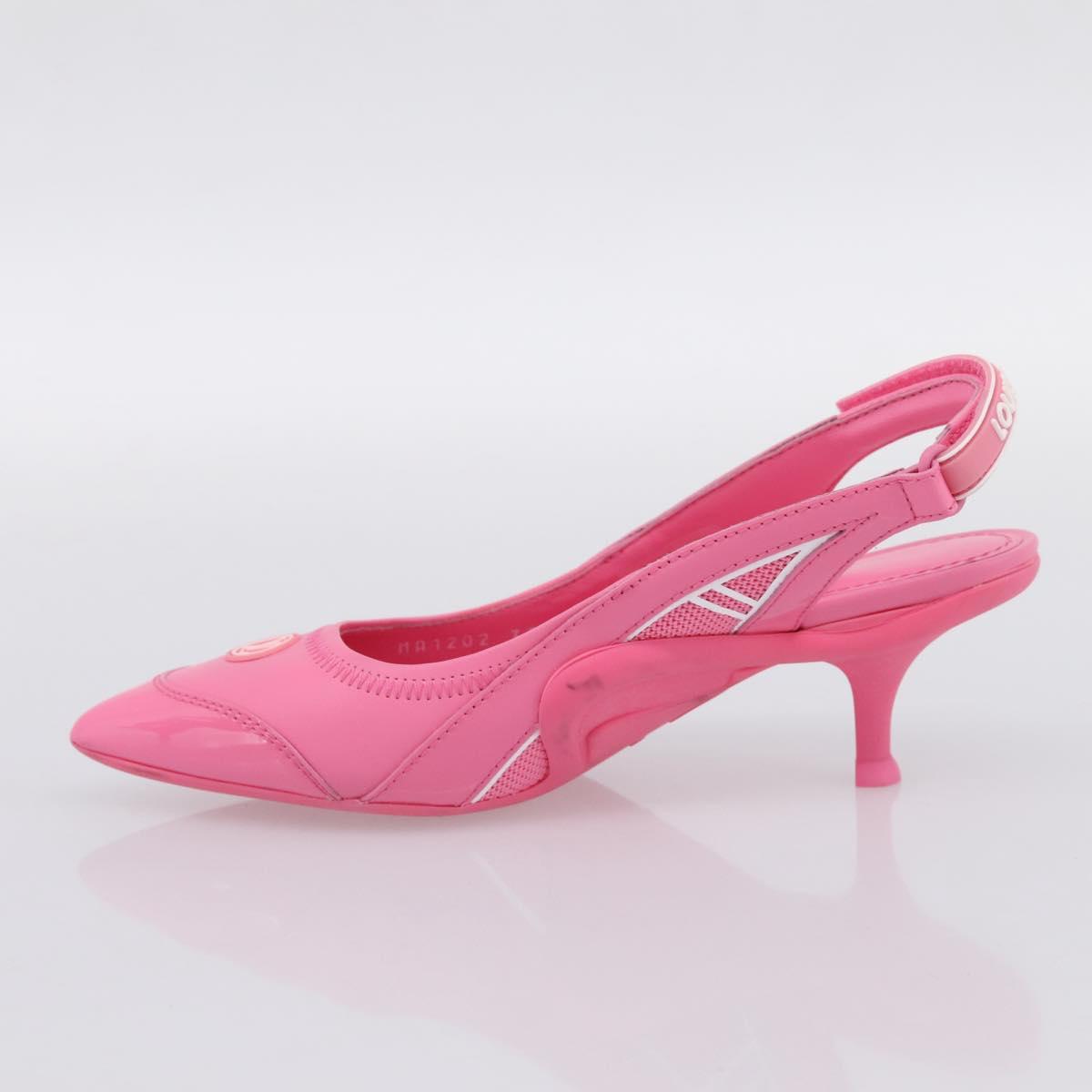 LOUIS VUITTON Arclight Pointed Toe Pumps Leather Pink LV Auth 202728M
