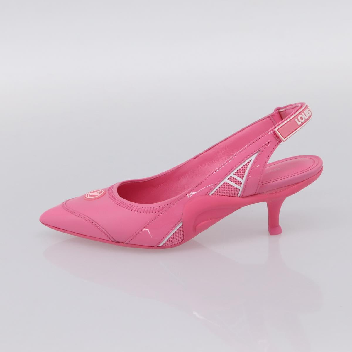 LOUIS VUITTON Arclight Pointed Toe Pumps Leather Pink LV Auth 202728M
