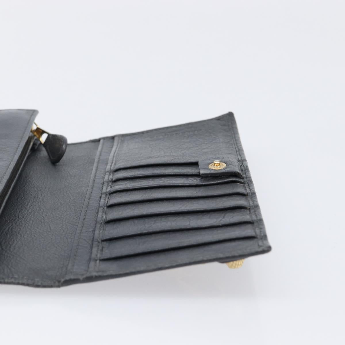 BALENCIAGA Classic Continental Zip Wallet Leather Gray Gold 253054 Auth 202730A