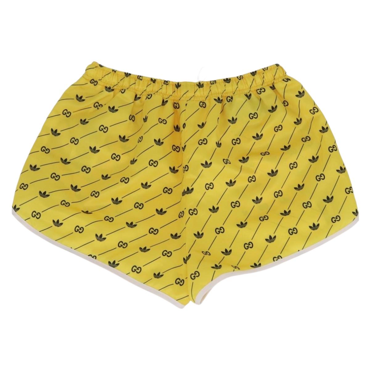 GUCCI Shorts Adidas Collaboration Pants Polyester XS Yellow Auth 202733M