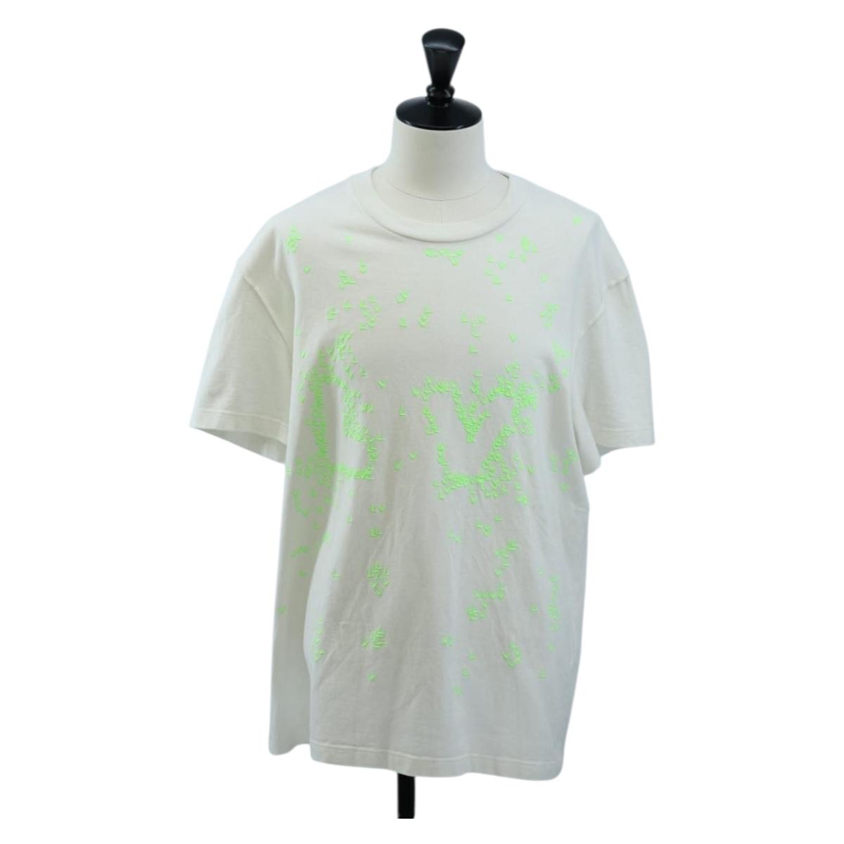 LOUIS VUITTON TShirt LV Spread Embroidery Shirt Cotton White LV Auth 202735M
