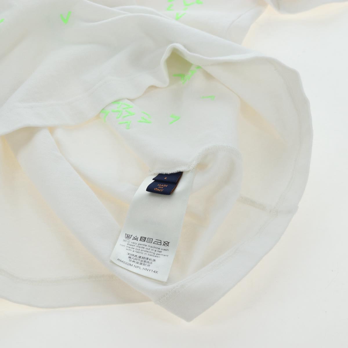 LOUIS VUITTON TShirt LV Spread Embroidery Shirt Cotton White LV Auth 202735M