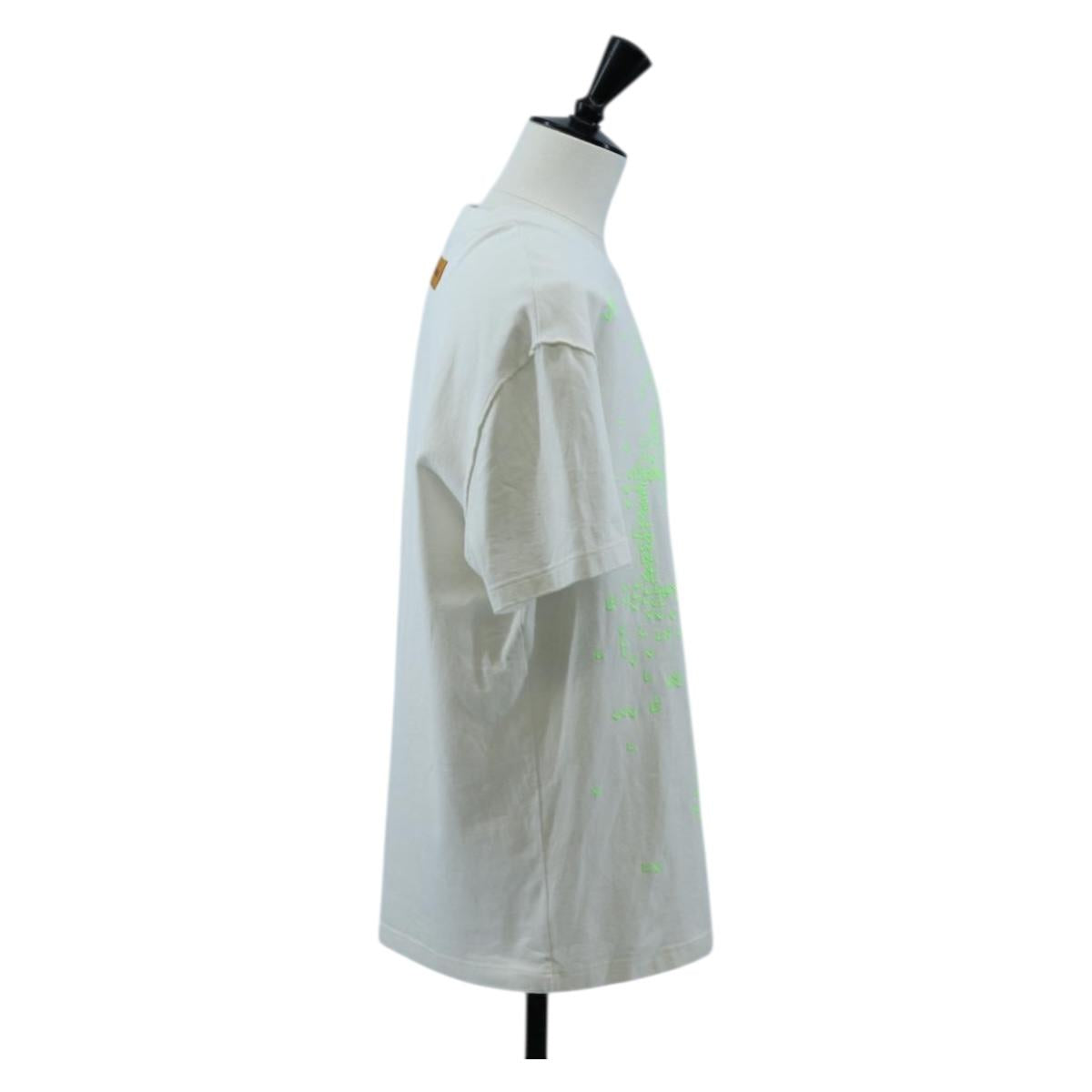 LOUIS VUITTON TShirt LV Spread Embroidery Shirt Cotton White LV Auth 202735M