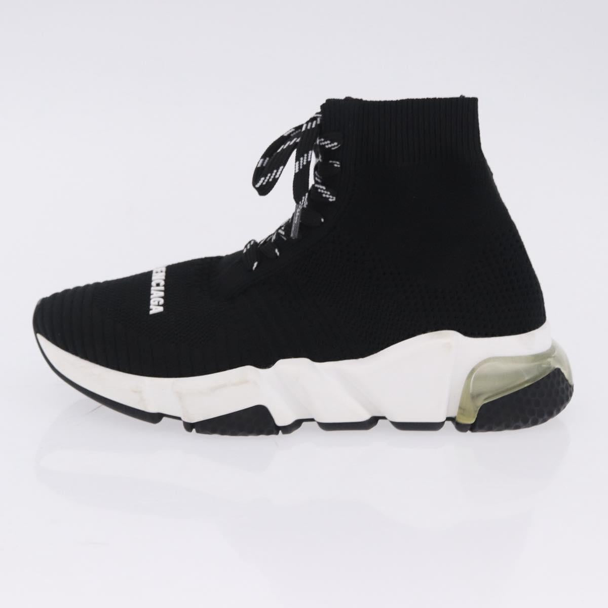 BALENCIAGA Sneakers Speed Trainer Shoes Canvas Black Auth 202736M
