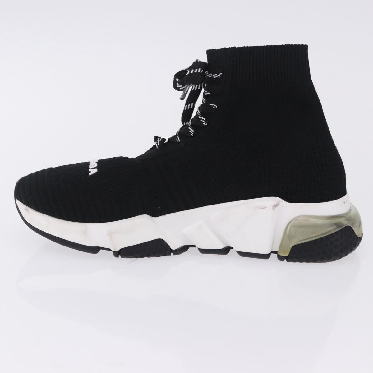 BALENCIAGA Sneakers Speed Trainer Shoes Canvas Black Auth 202736M