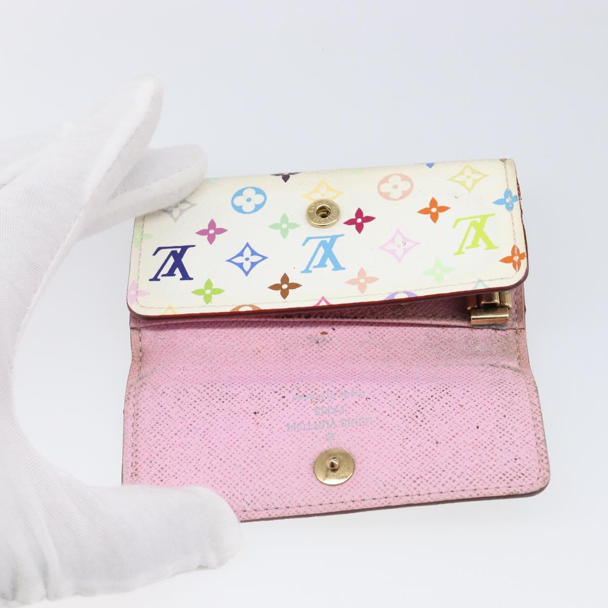 LOUIS VUITTON Monogram Multicolor Multicles 4 Key Case White M93731 Auth 202746