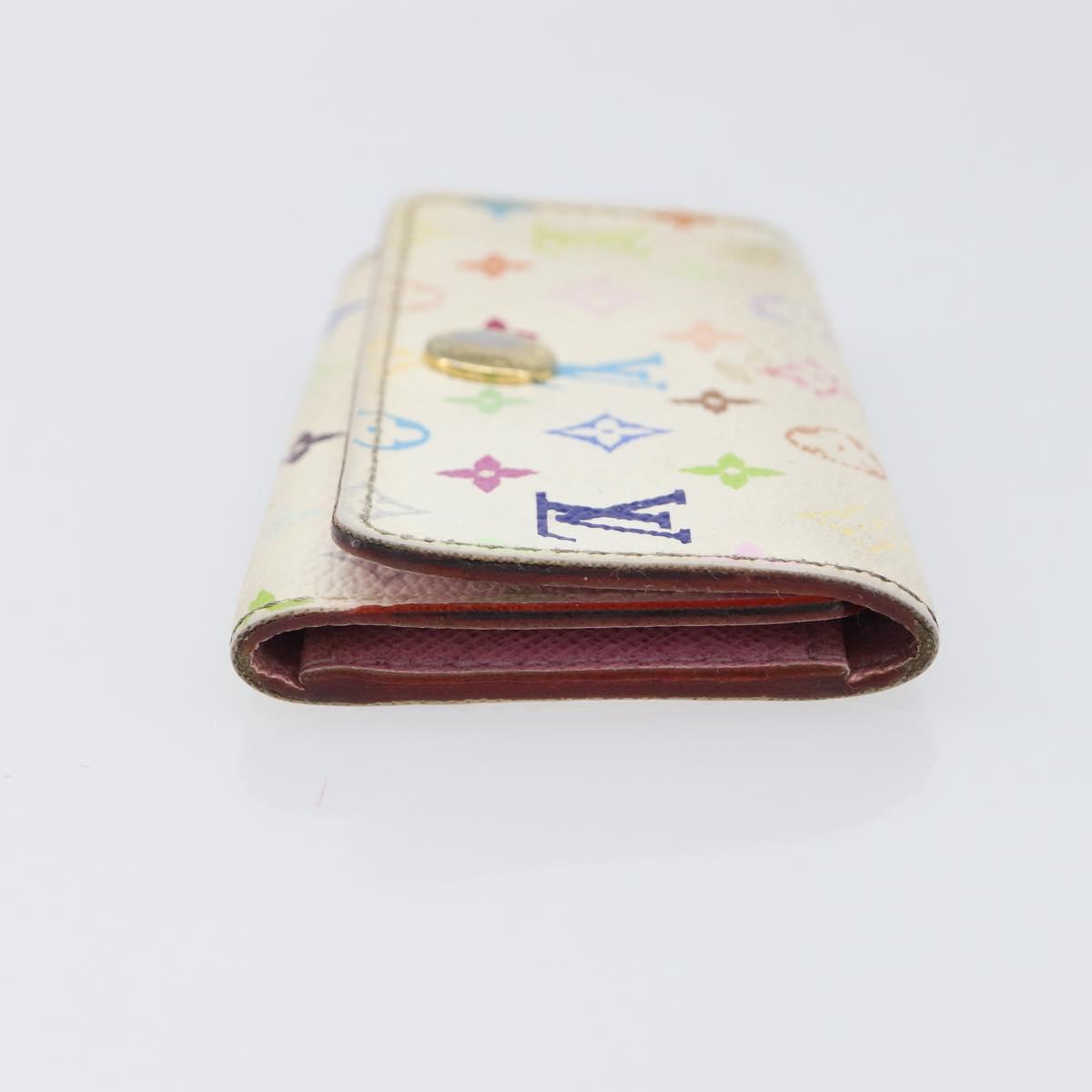 LOUIS VUITTON Monogram Multicolor Multicles 4 Key Case White M93731 Auth 202746