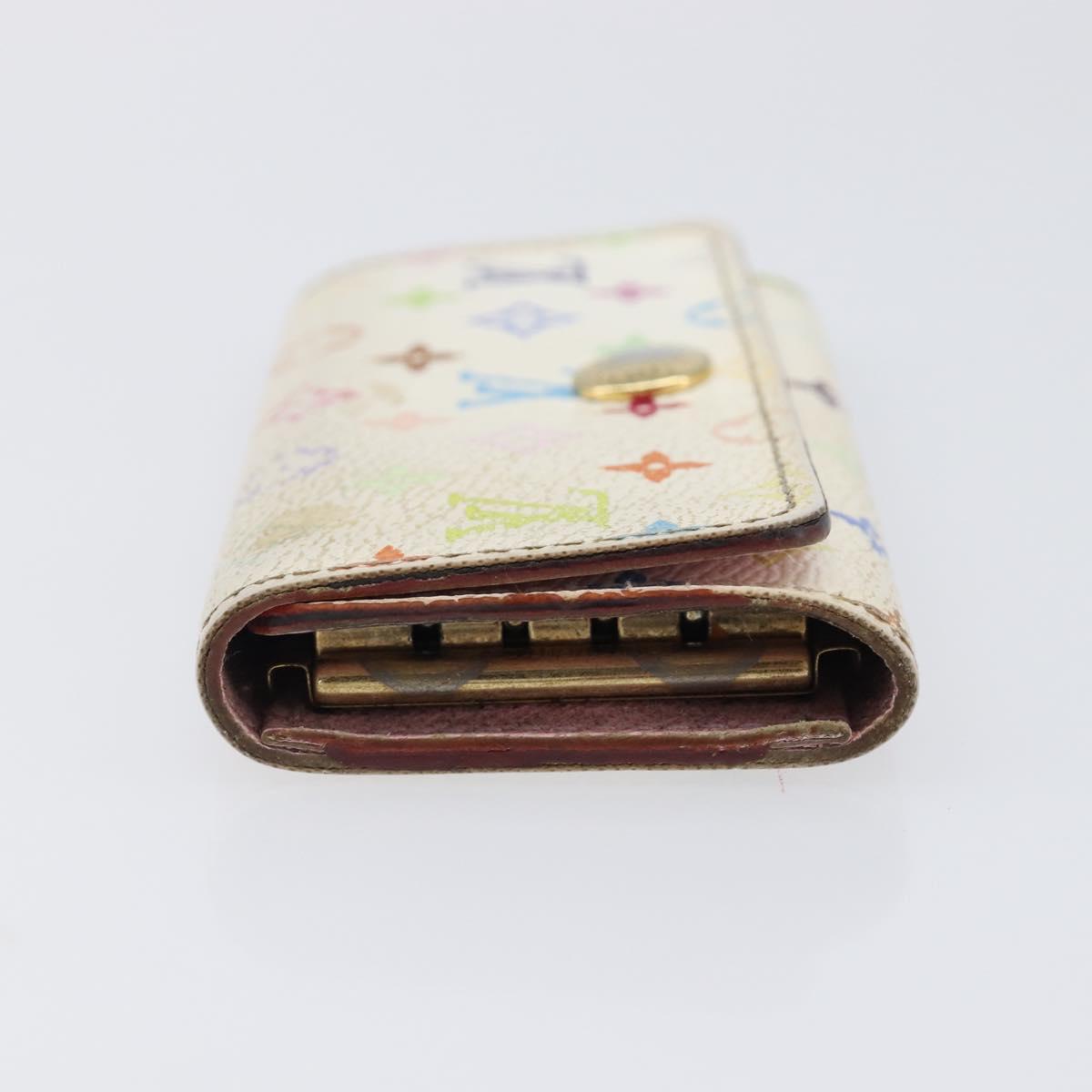 LOUIS VUITTON Monogram Multicolor Multicles 4 Key Case White M93731 Auth 202746