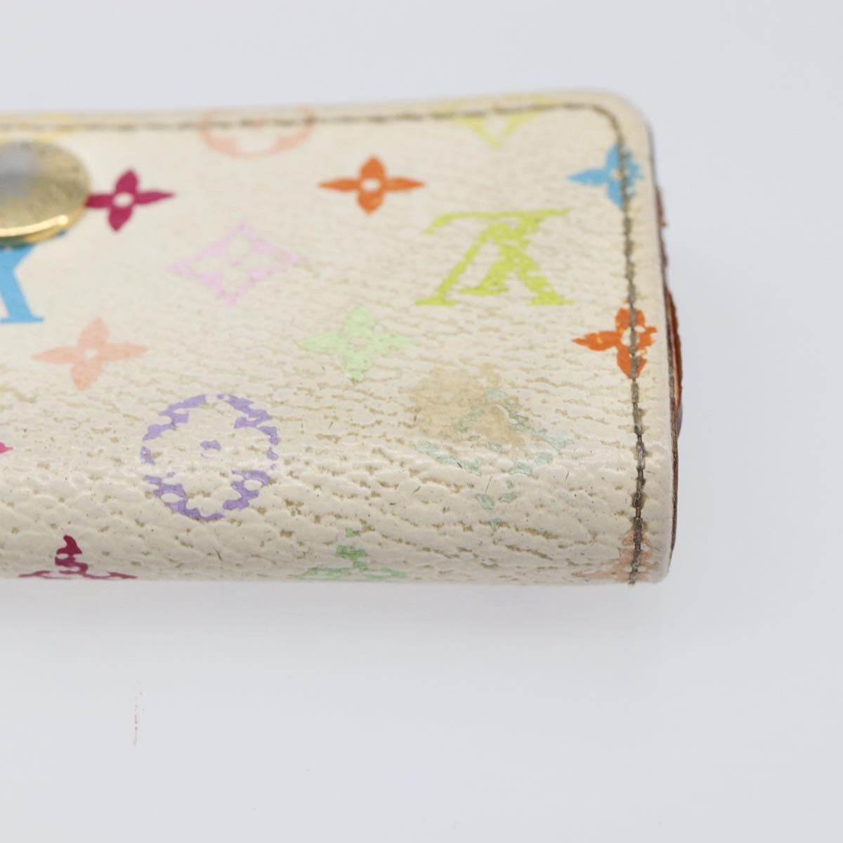 LOUIS VUITTON Monogram Multicolor Multicles 4 Key Case White M93731 Auth 202746