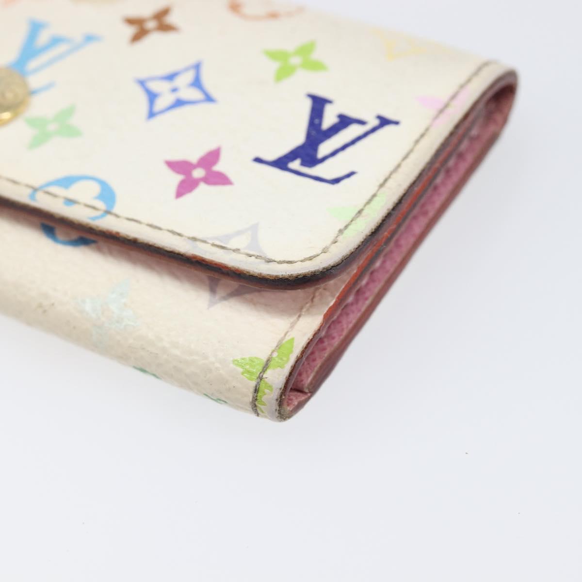 LOUIS VUITTON Monogram Multicolor Multicles 4 Key Case White M93731 Auth 202746