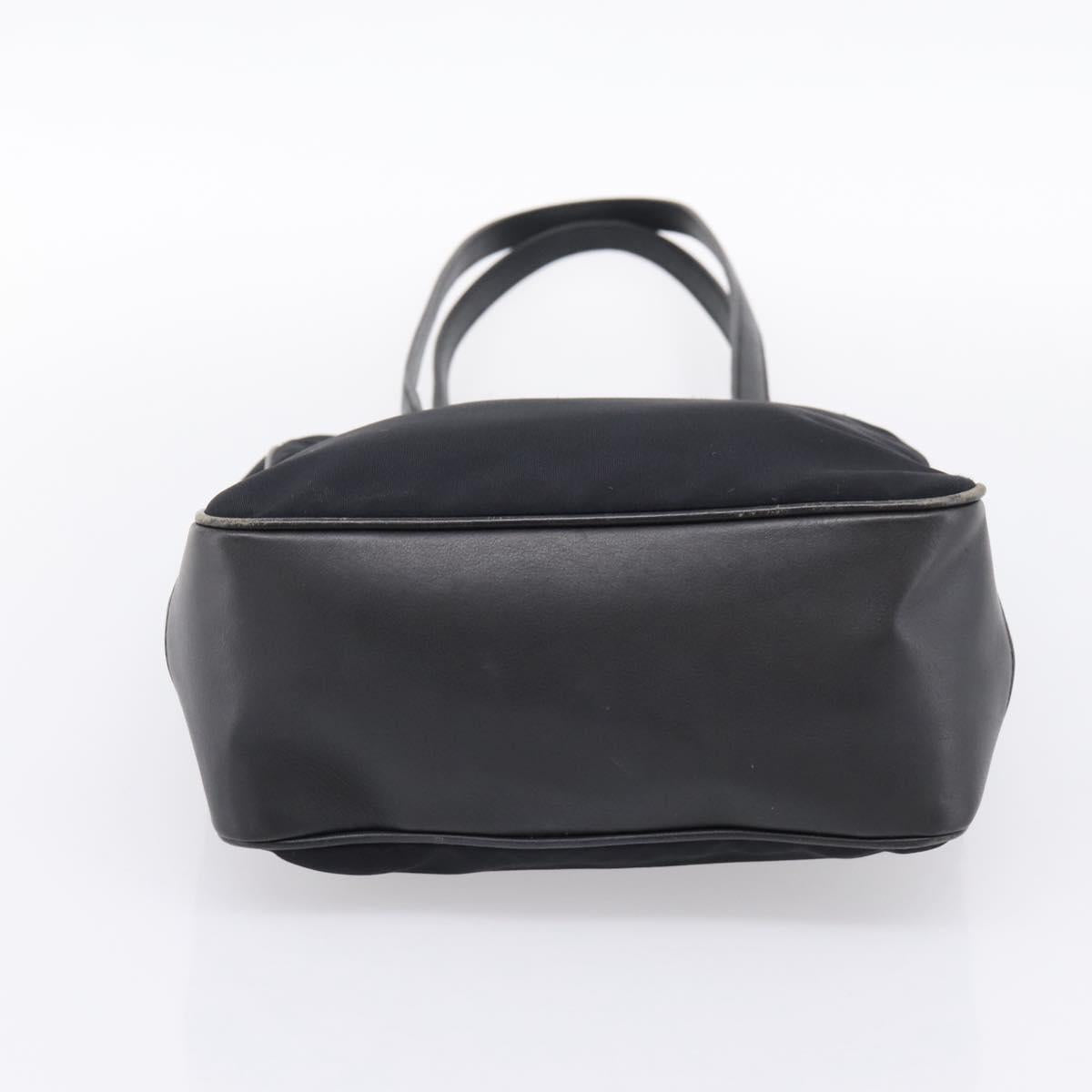 Coach Tote Bag Nylon Black Silver Auth 202757A
