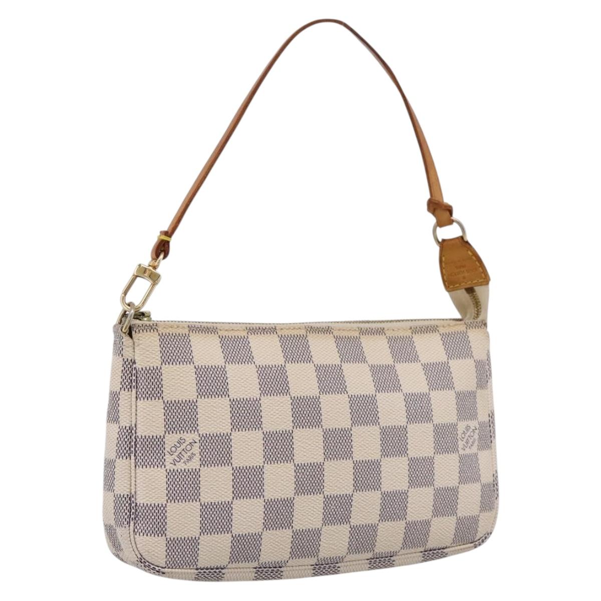 LOUIS VUITTON Damier Azur Pochette Accessoires Pouch N51986 LV Auth 202801