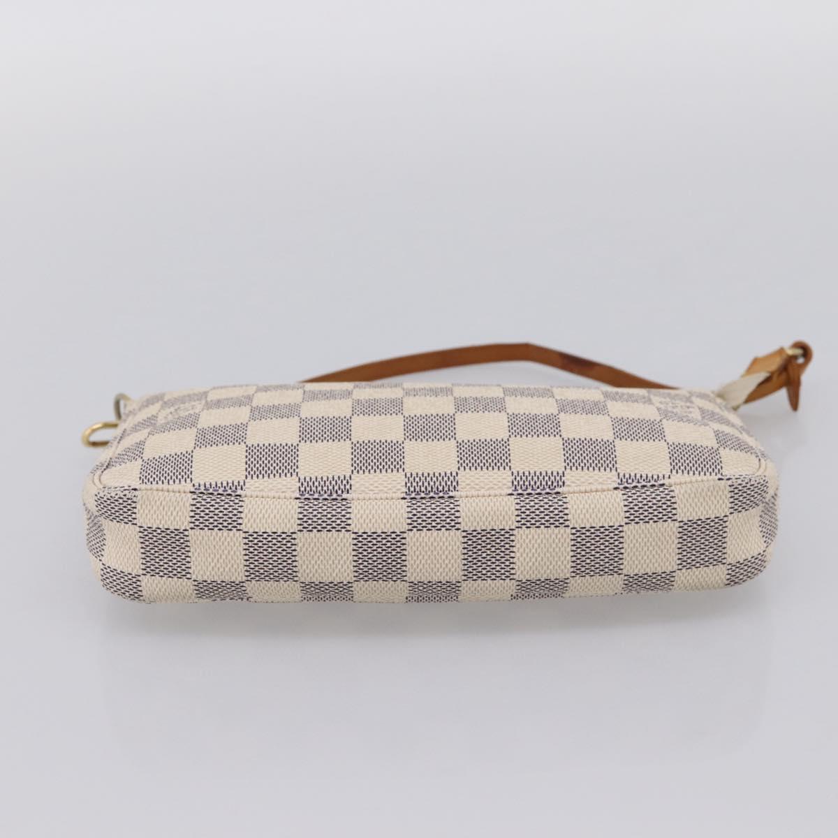 LOUIS VUITTON Damier Azur Pochette Accessoires Pouch N51986 LV Auth 202801