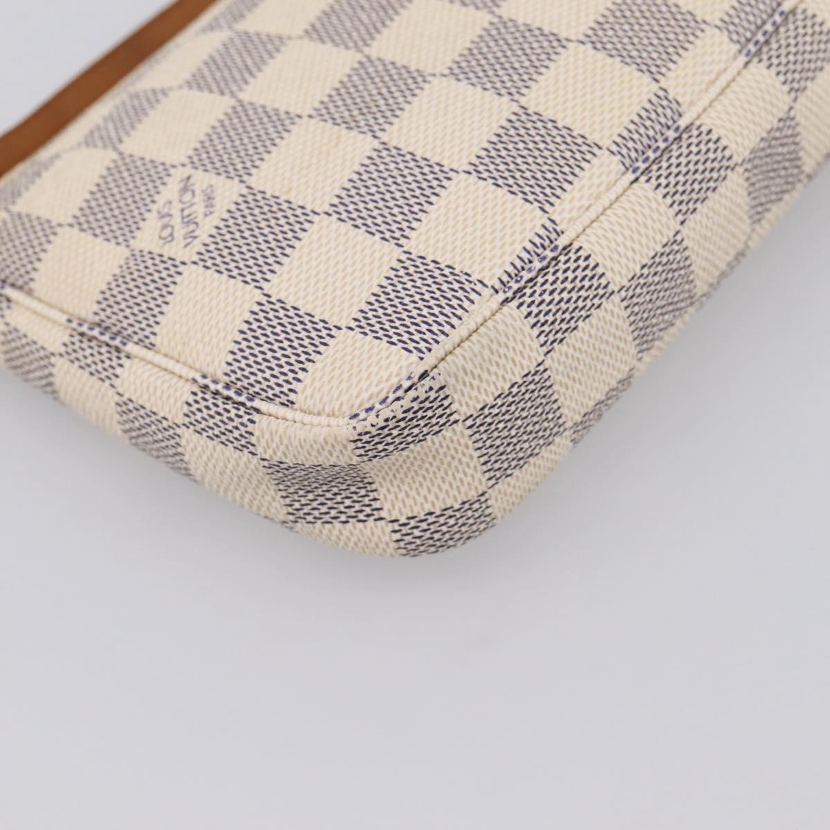 LOUIS VUITTON Damier Azur Pochette Accessoires Pouch N51986 LV Auth 202801
