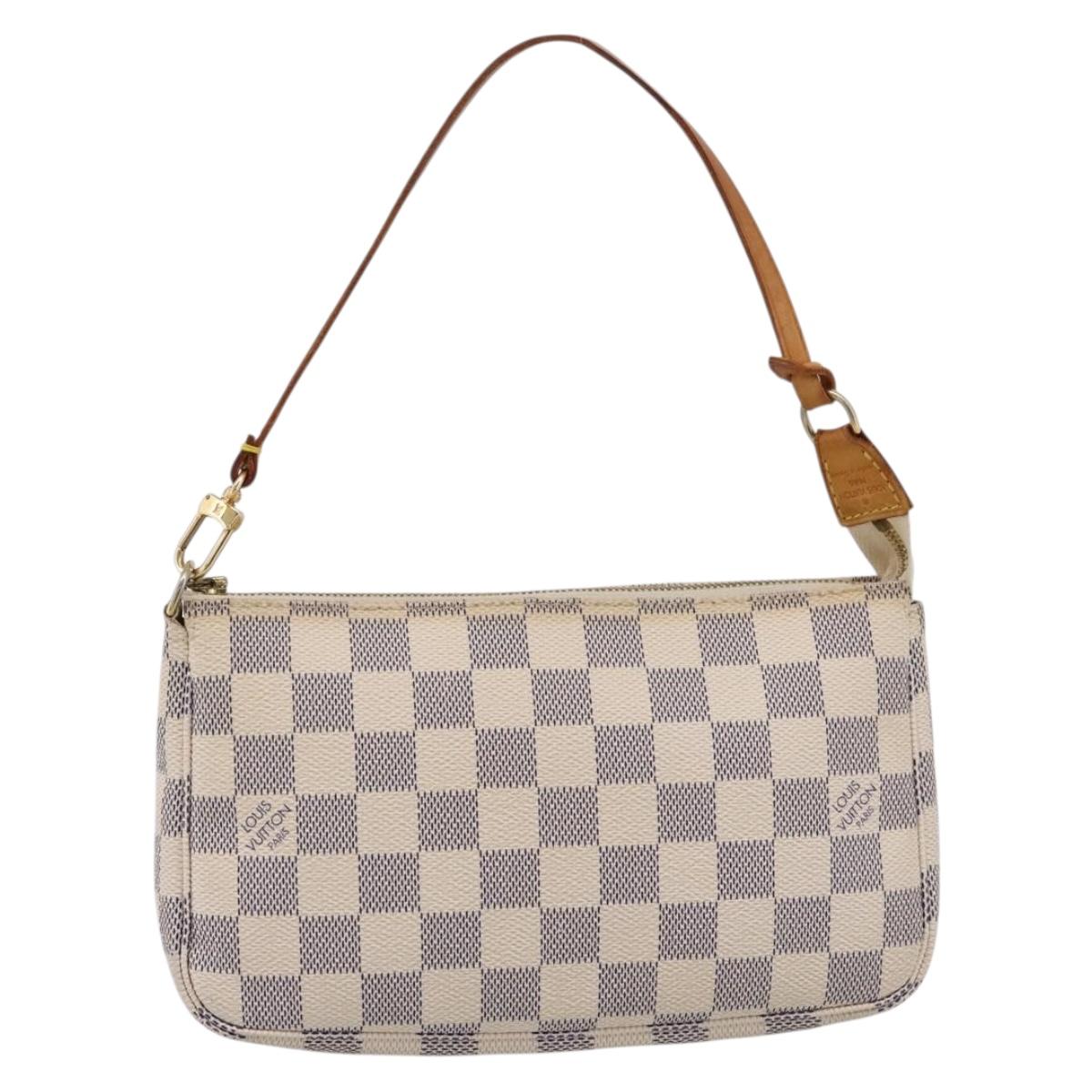 LOUIS VUITTON Damier Azur Pochette Accessoires Pouch N51986 LV Auth 202801