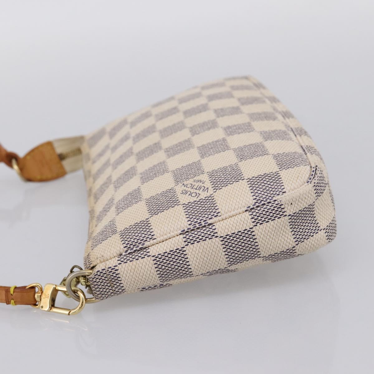 LOUIS VUITTON Damier Azur Pochette Accessoires Pouch N51986 LV Auth 202801
