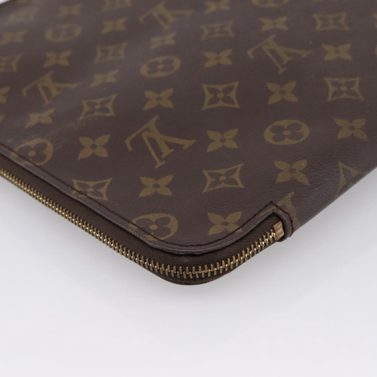 LOUIS VUITTON Monogram Posh Documents 33 Clutch Bag M53457 LV Auth 202804