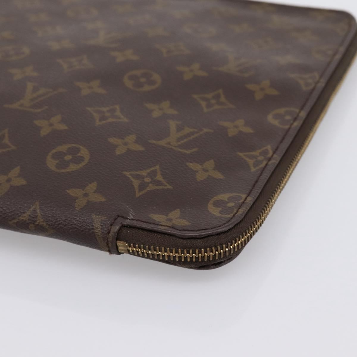 LOUIS VUITTON Monogram Posh Documents 33 Clutch Bag M53457 LV Auth 202804