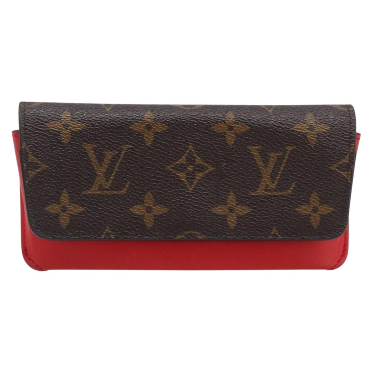 LOUIS VUITTON Monogram Etui Lunette Woody Glasses Case GI0372 LV Auth 202811