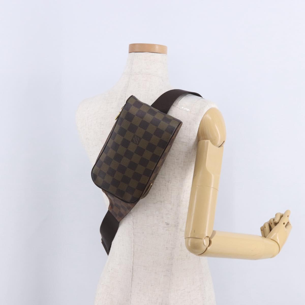 LOUIS VUITTON Damier Ebene Geronimos Shoulder Bag N51994 LV Auth 202819