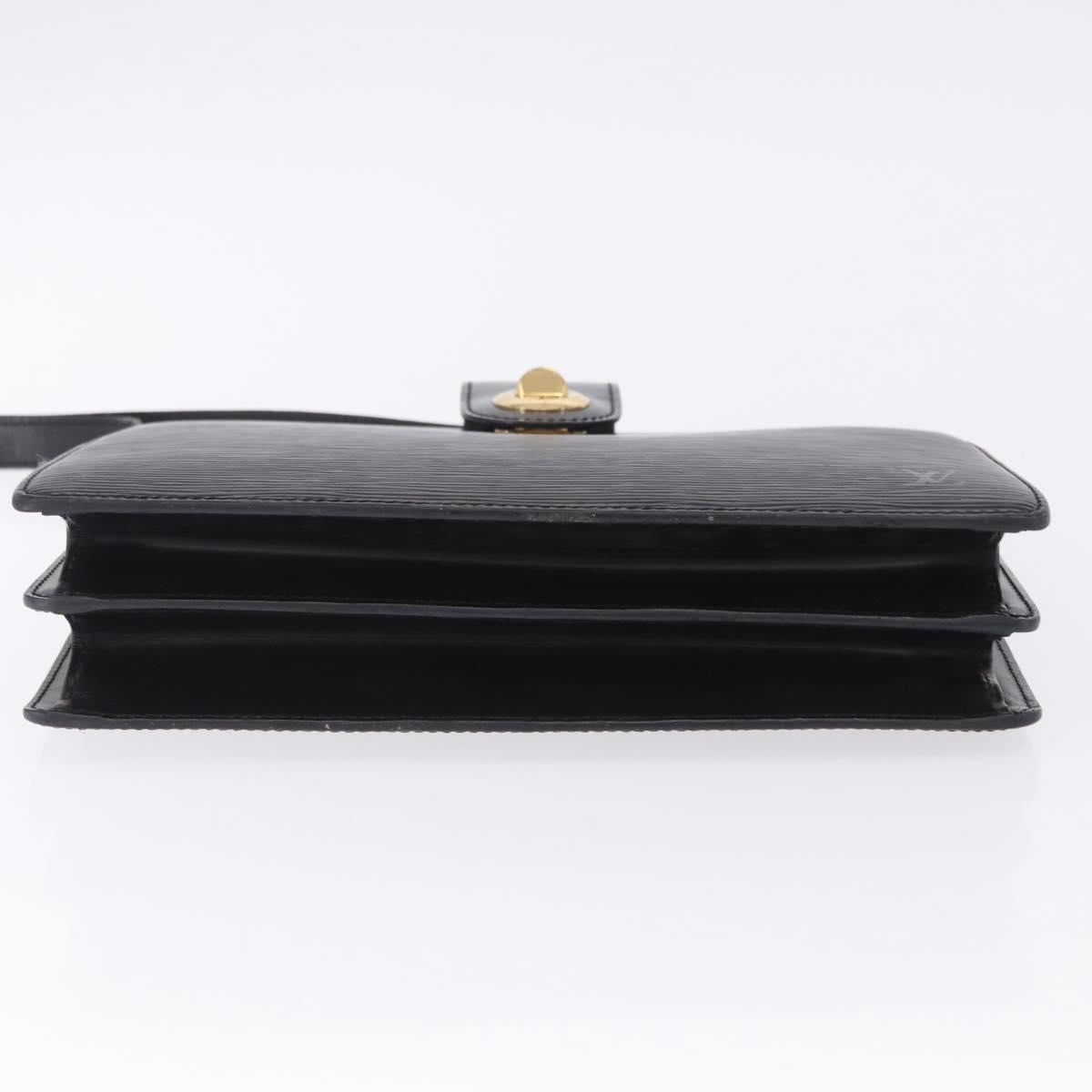 LOUIS VUITTON Epi Capuchin Shoulder Bag Black M52342 LV Auth 202821