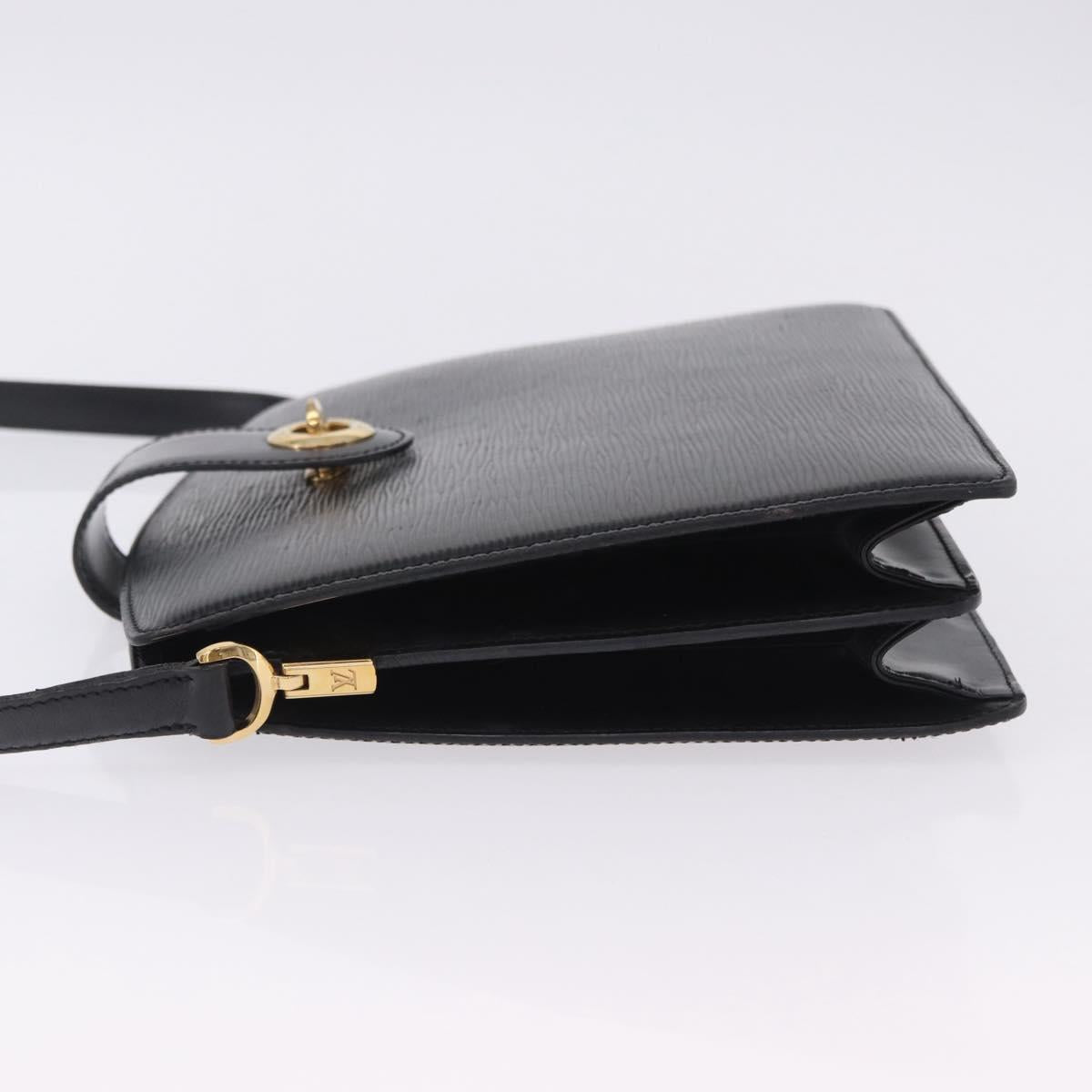 LOUIS VUITTON Epi Capuchin Shoulder Bag Black M52342 LV Auth 202821