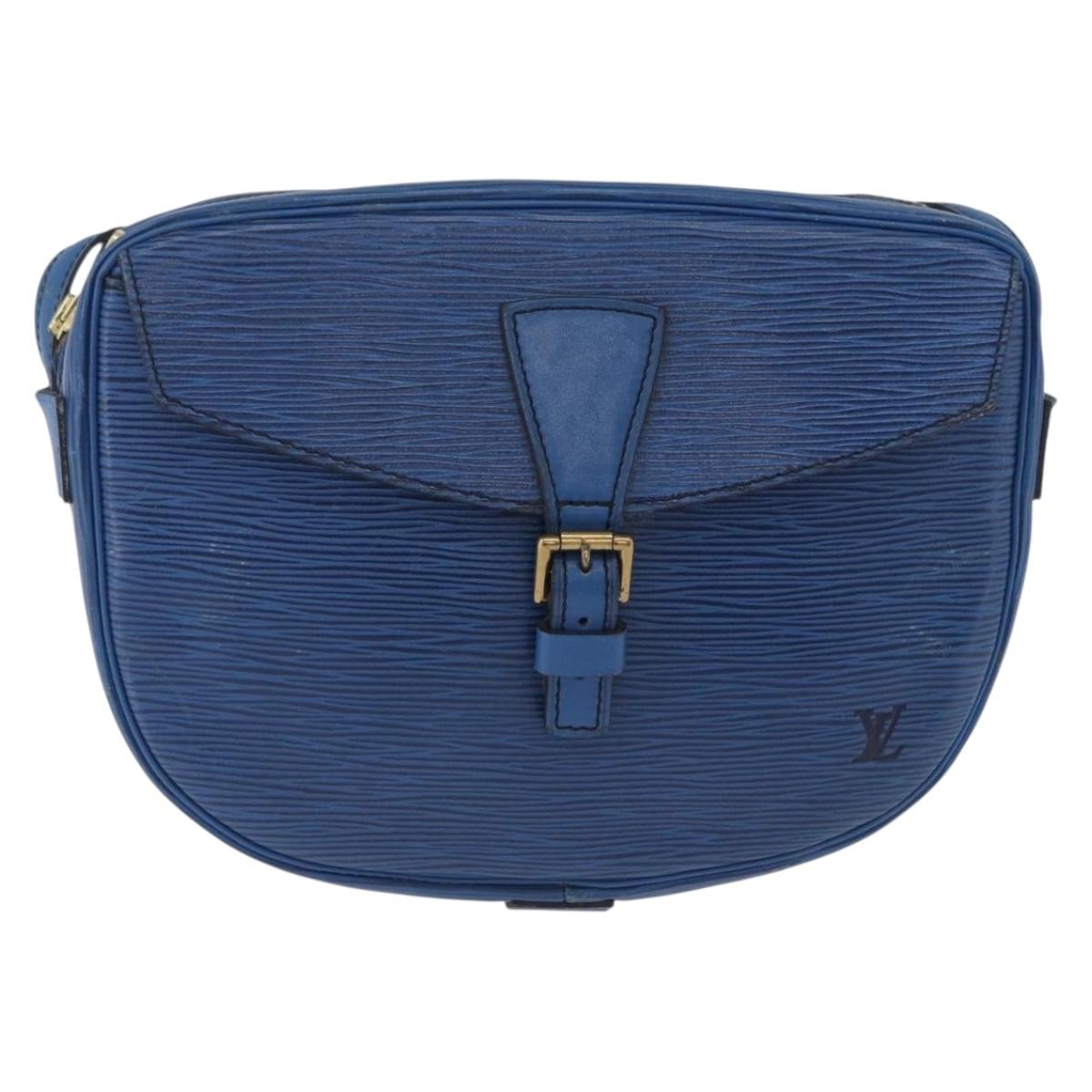 LOUIS VUITTON Epi Jeune Fille MM Shoulder Bag Blue M52155 LV Auth 202822