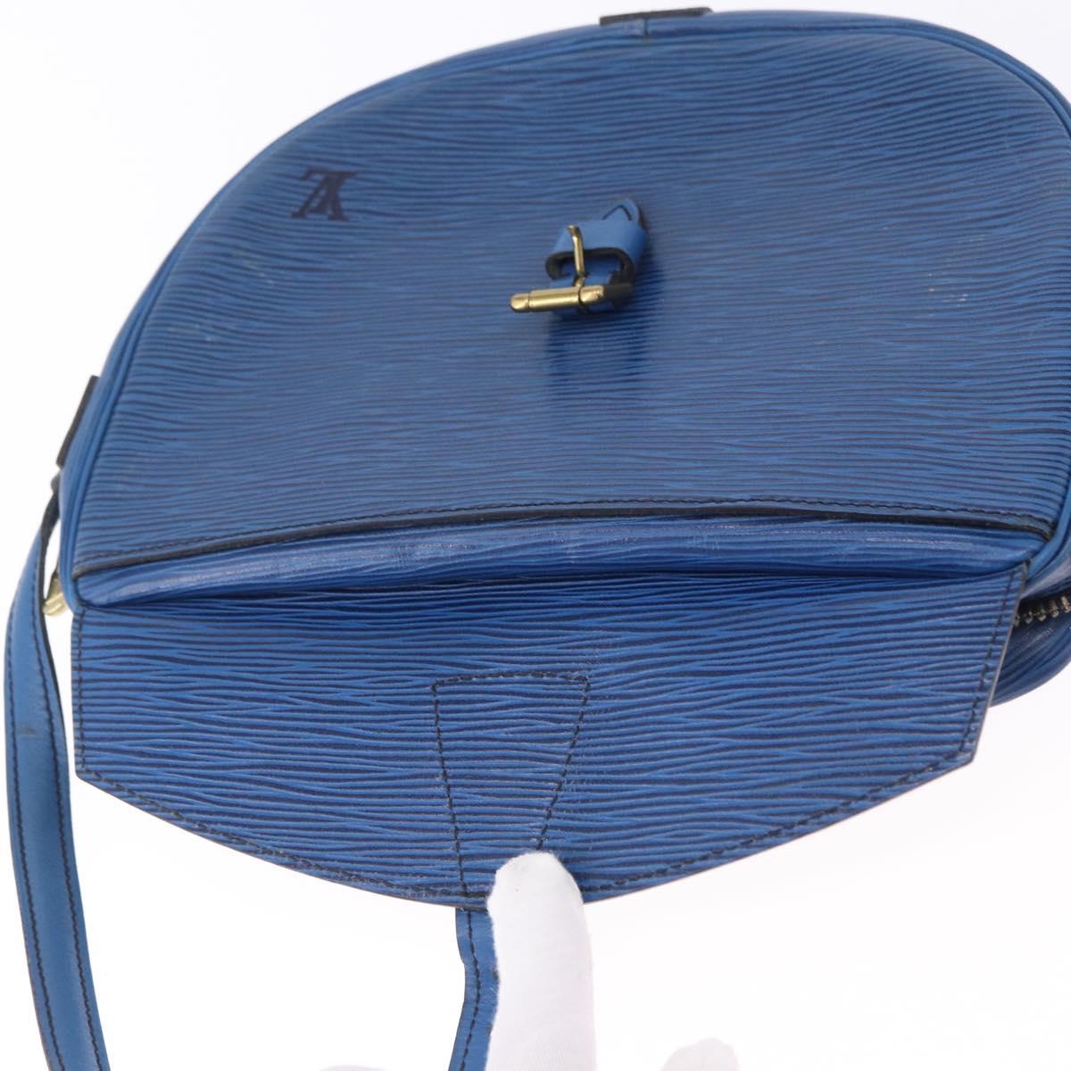LOUIS VUITTON Epi Jeune Fille MM Shoulder Bag Blue M52155 LV Auth 202822