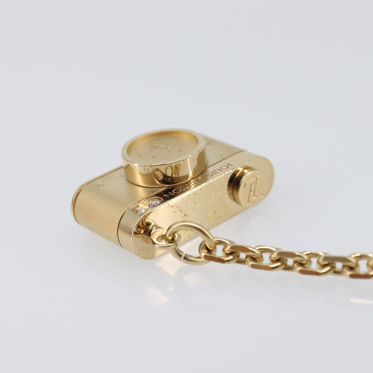 LOUIS VUITTON Porte Cles Hollywood Charm Metal Gold Tone M65382 LV Auth 202823A