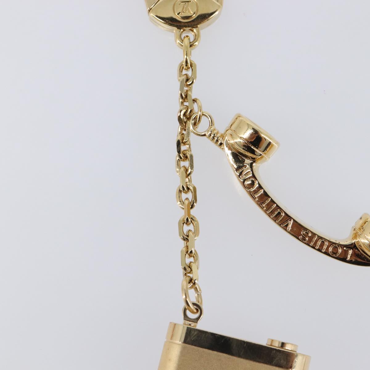 LOUIS VUITTON Porte Cles Hollywood Charm Metal Gold Tone M65382 LV Auth 202823A