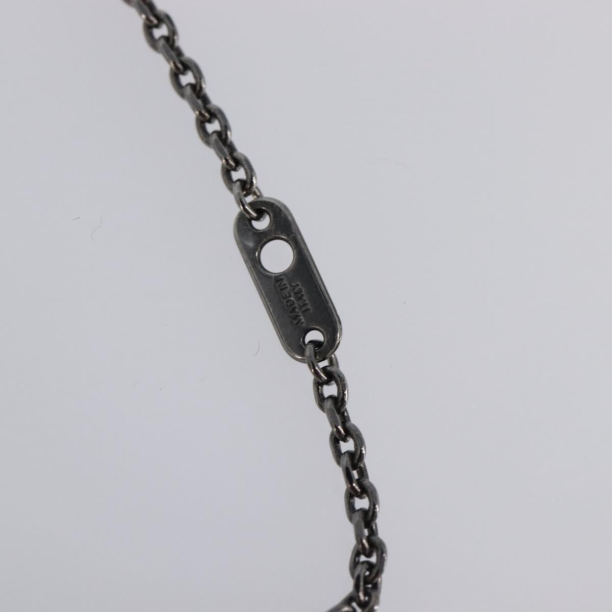 LOUIS VUITTON Pendant Vivienne Necklace Metal Black Silver M00831 Auth 202825M