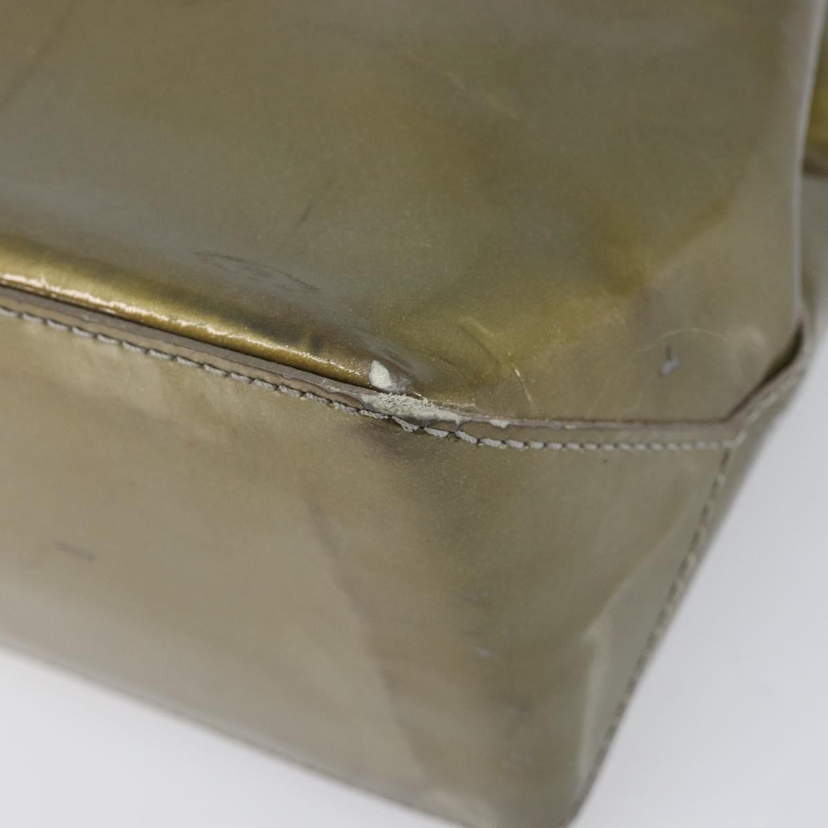 LOUIS VUITTON Monogram Vernis Wilshire PM Hand Bag Veil bronze LV Auth 202838