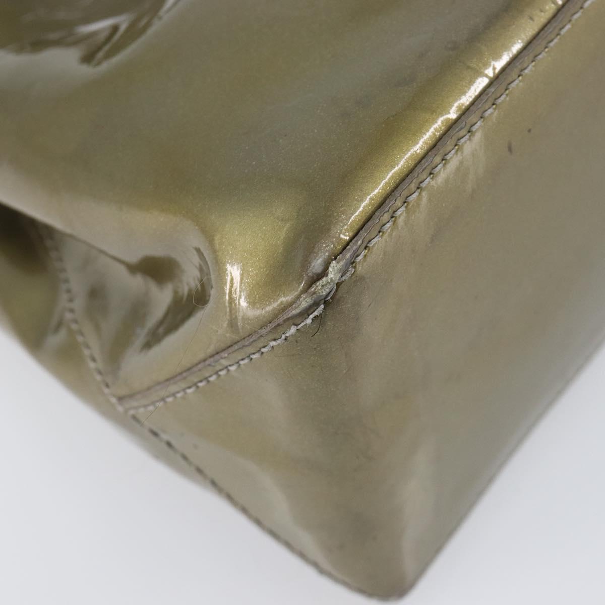 LOUIS VUITTON Monogram Vernis Wilshire PM Hand Bag Veil bronze LV Auth 202838