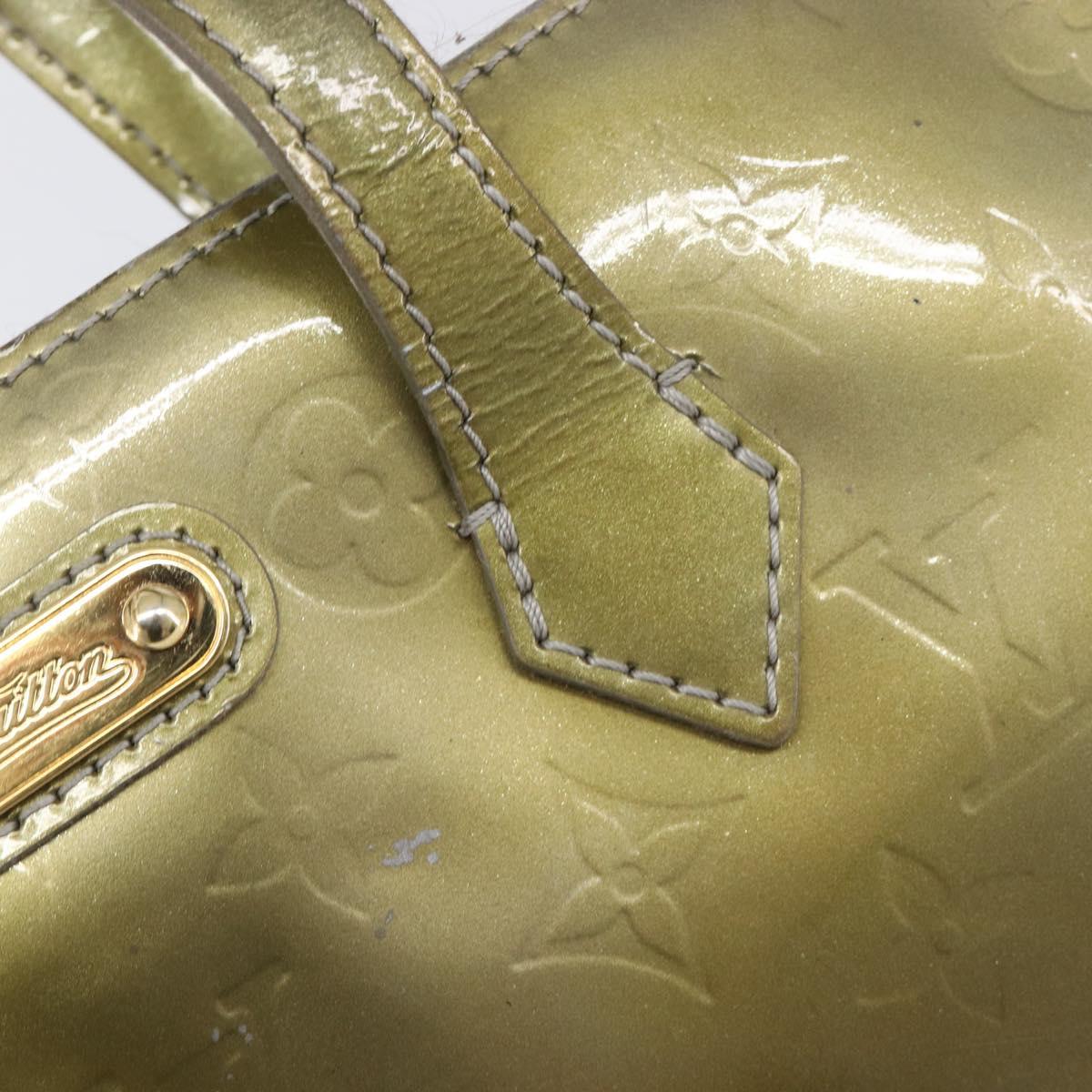 LOUIS VUITTON Monogram Vernis Wilshire PM Hand Bag Veil bronze LV Auth 202838