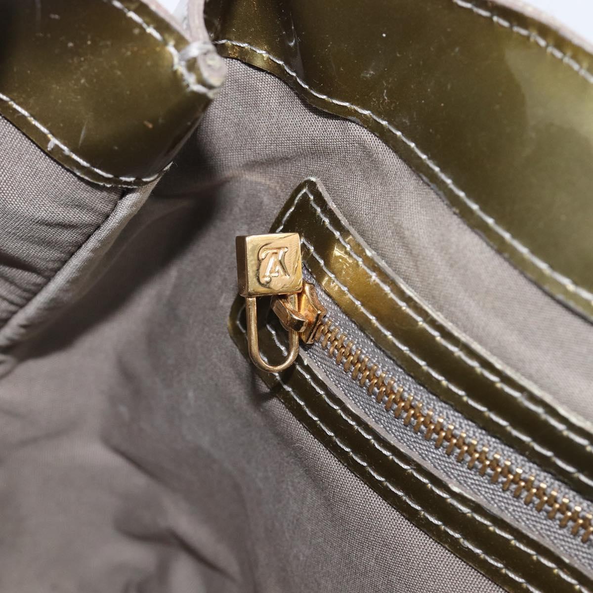 LOUIS VUITTON Monogram Vernis Wilshire PM Hand Bag Veil bronze LV Auth 202838