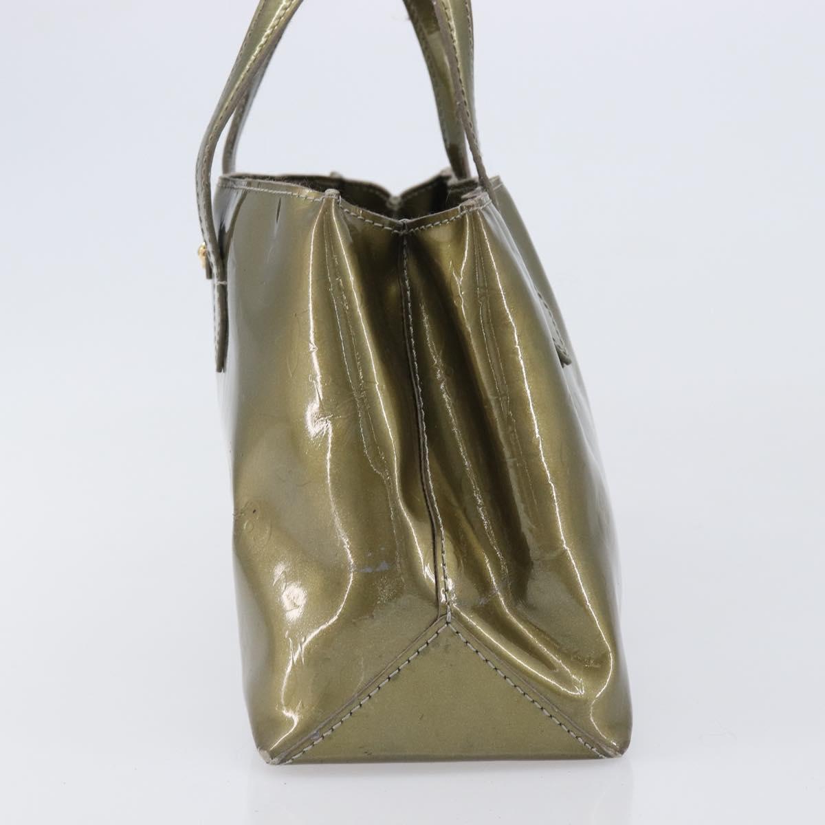 LOUIS VUITTON Monogram Vernis Wilshire PM Hand Bag Veil bronze LV Auth 202838