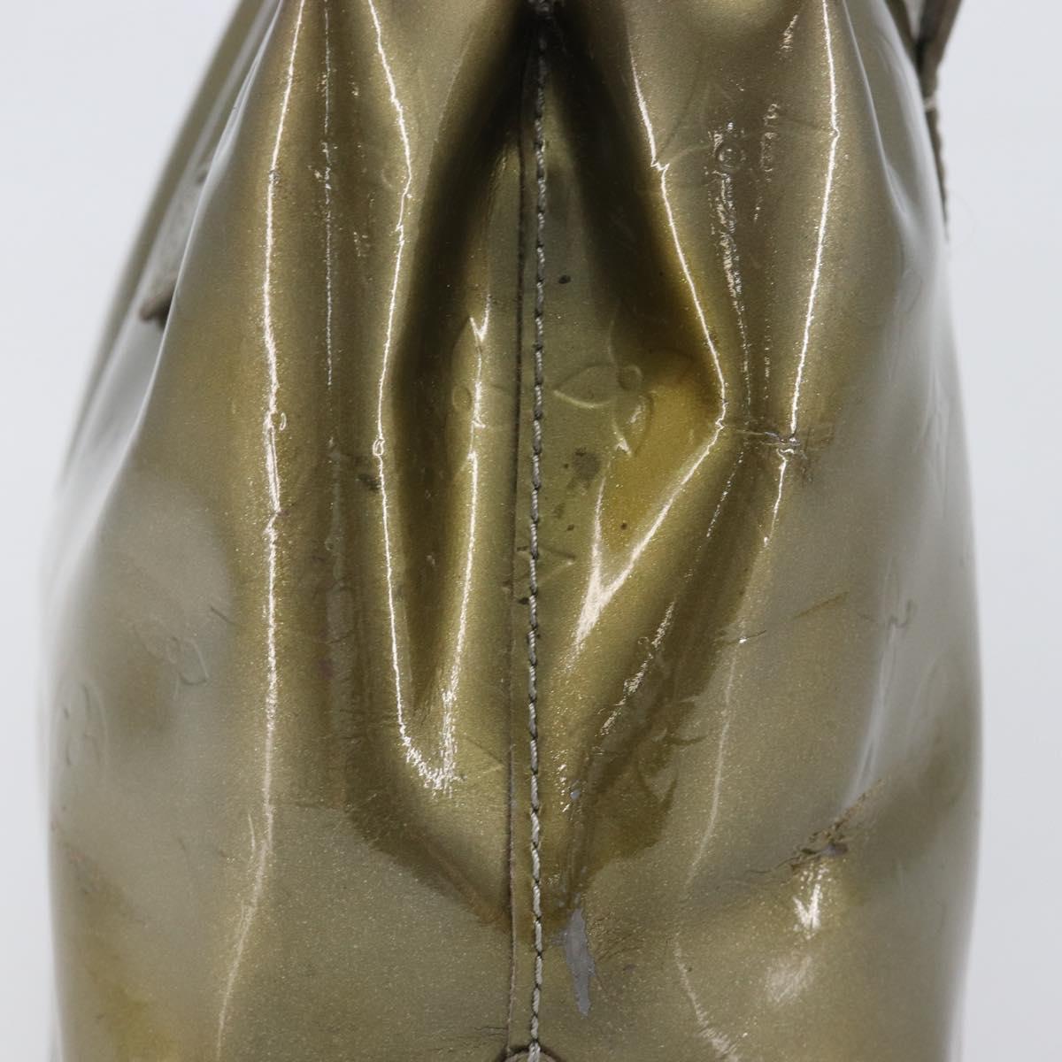 LOUIS VUITTON Monogram Vernis Wilshire PM Hand Bag Veil bronze LV Auth 202838