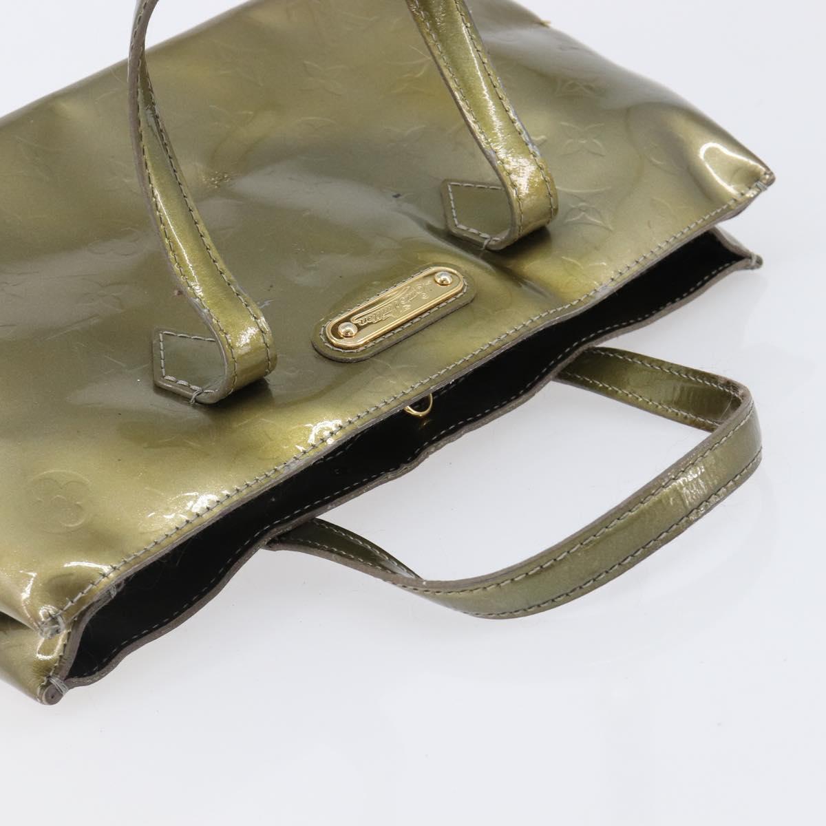 LOUIS VUITTON Monogram Vernis Wilshire PM Hand Bag Veil bronze LV Auth 202838