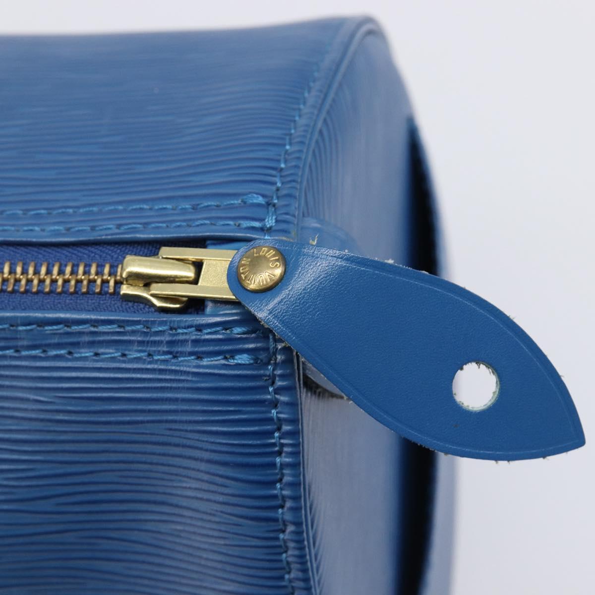 LOUIS VUITTON Epi Speedy 30 Hand Bag Toledo Blue M43005 LV Auth 202839V