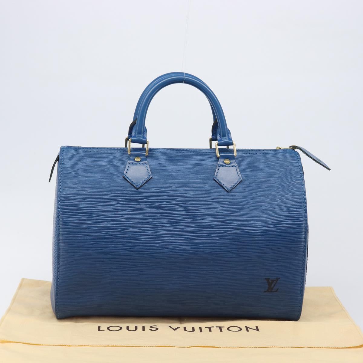 LOUIS VUITTON Epi Speedy 30 Hand Bag Toledo Blue M43005 LV Auth 202839V