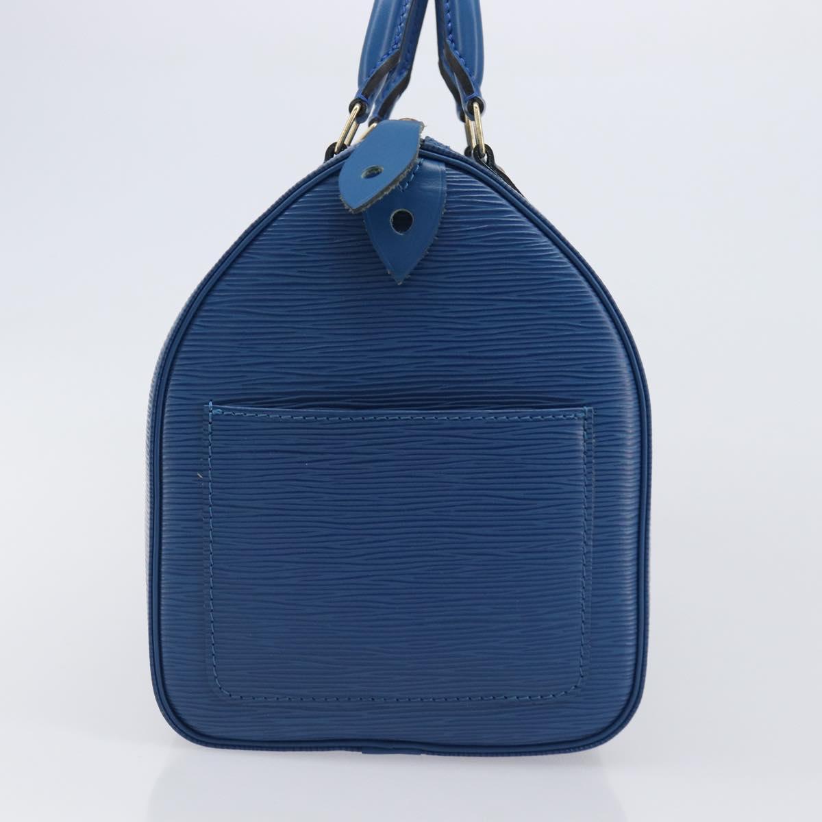 LOUIS VUITTON Epi Speedy 30 Hand Bag Toledo Blue M43005 LV Auth 202839V