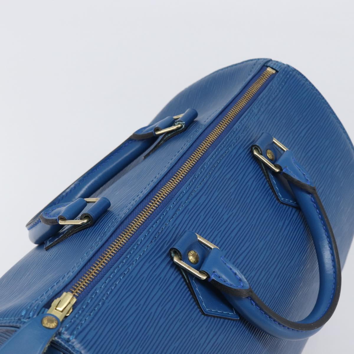 LOUIS VUITTON Epi Speedy 30 Hand Bag Toledo Blue M43005 LV Auth 202839V