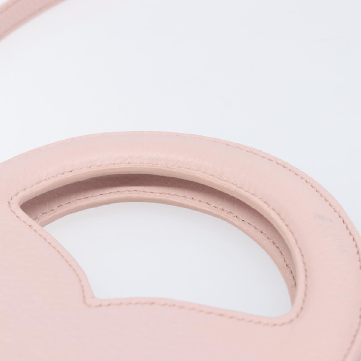 TIFFANY&Co. Return to Chain Shoulder Bag Leather 2way Pink Silver Auth 202840A
