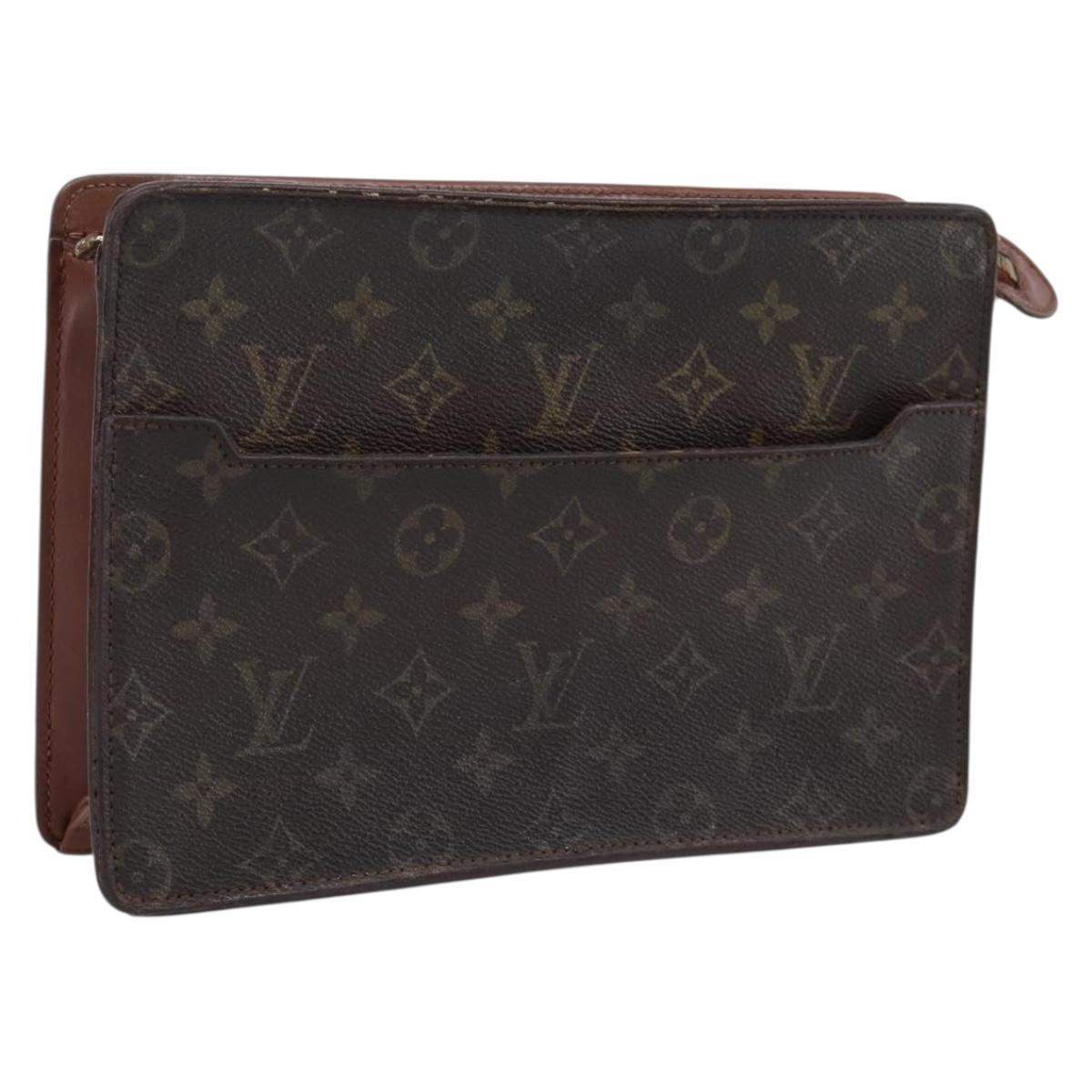 LOUIS VUITTON Monogram Pochette Homme Clutch Bag M51795 LV Auth 202842