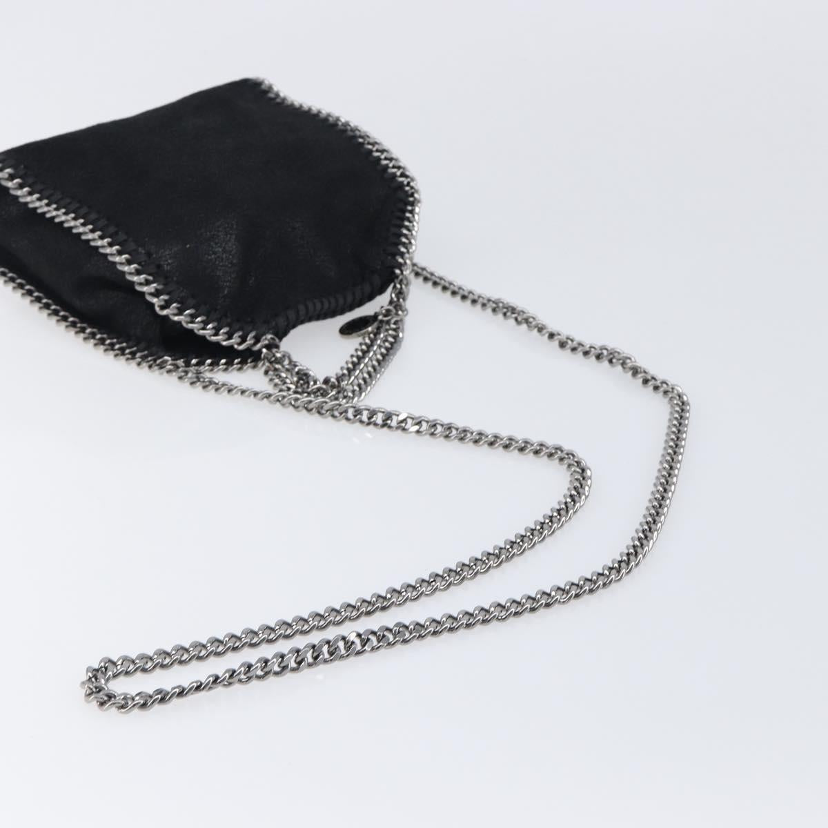 Stella MacCartney Falabella Tiny Chain Shoulder Bag 2way Black Auth 202845A