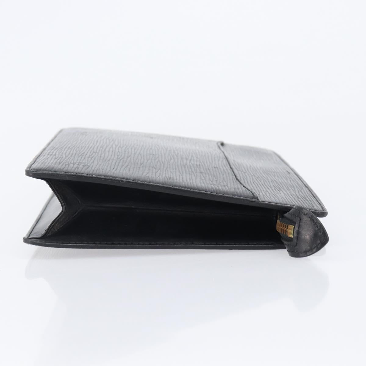 LOUIS VUITTON Epi Pochette Homme Clutch Bag Black M52522 LV Auth 202850